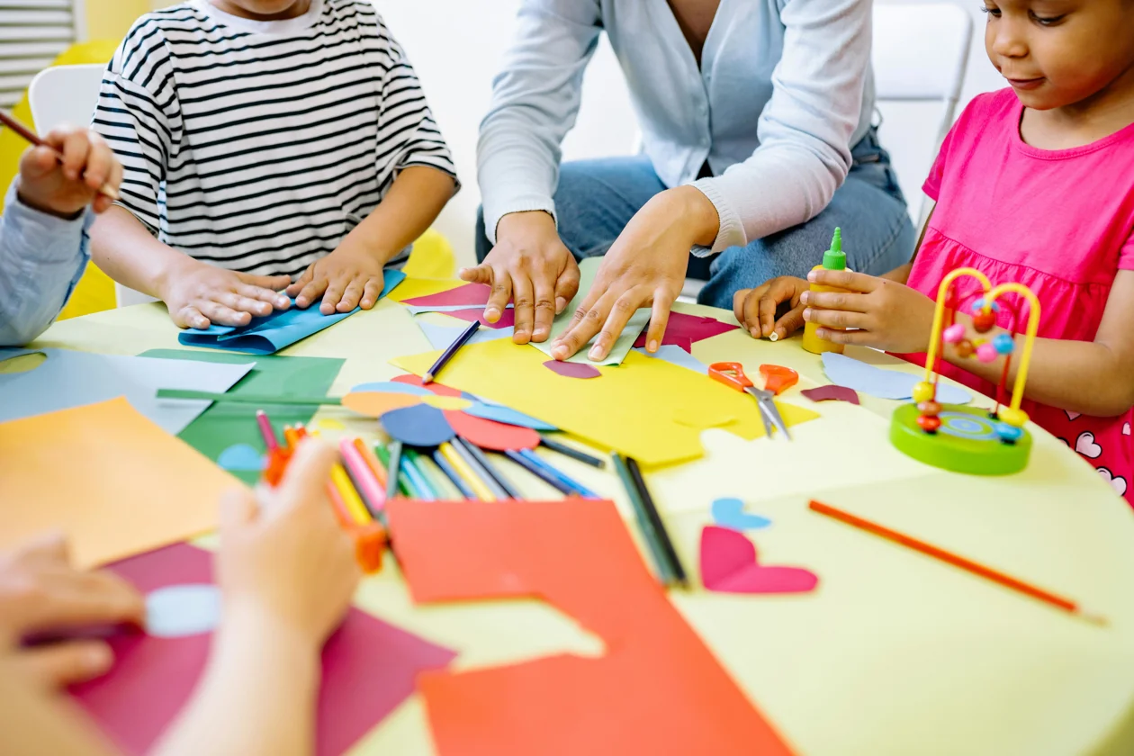 children in classroom